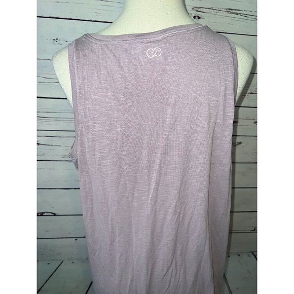 Calia sleeveless Top Shirt Medium Tee T-Shirt WAX31213 Side Tie Purple Active - Picture 3 of 9